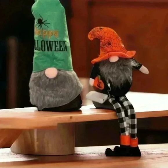 None Other - 2 brand new Halloween gnomes.  The green is 22.5” and the orange guy is 20".